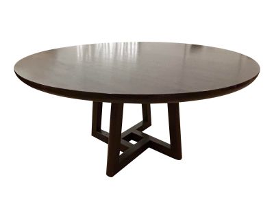 Designer Round Wood Pedestal Dining Table