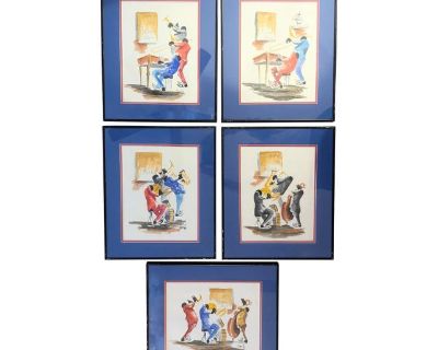Original Paintings by Ken Touzet of Jazz Band Scene