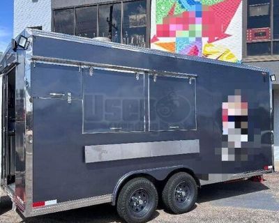 Like New - 2023 18' Kitchen Food Concession Trailer with Pro-Fire Suppression