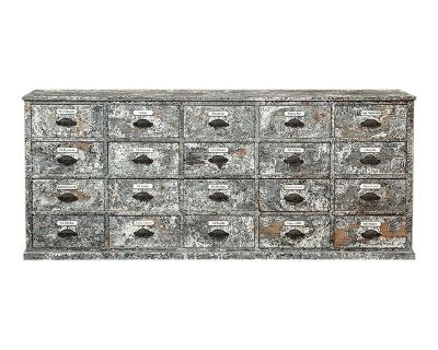 Antique Apothecary Cabinet ~ Credenza in Distressed Painted Pine