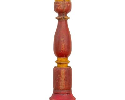Tall Red & Yellow Candle Holder