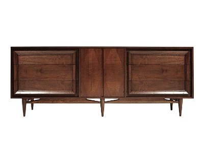 Mid-Century Modern Walnut Credenza, C. 1950s