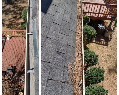 Gutter cleaning and gutter repairs by Eko Fresh Cleaning 678-668-9908