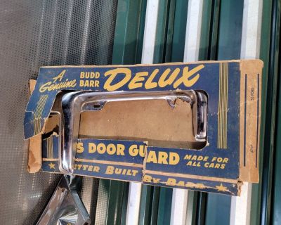 NOS Budd Barr #707  Ford 1950 gas fuel door guard trim accessory hot rat rod