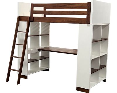Room & Board Moda Loft Bed + Desk + Two Bookcases