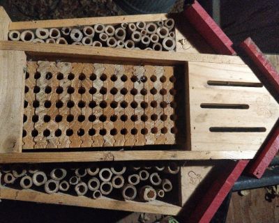 Asian style traditional bamboo/wooden bee hive ecoological & sustainable: Daijian Village, China