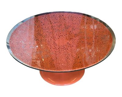 Artistica Seascape Cocktail Table. Coral Patterned.