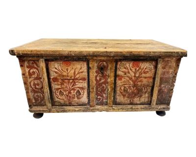 1800's Swedish Painted Blanket Chest