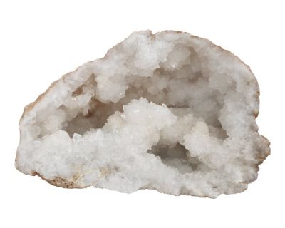 Vintage Natural Quartz Crystal Split Geode Specimen