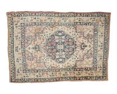 Antique Kerman Square Rug Mat - 1'10 "X 2'8"