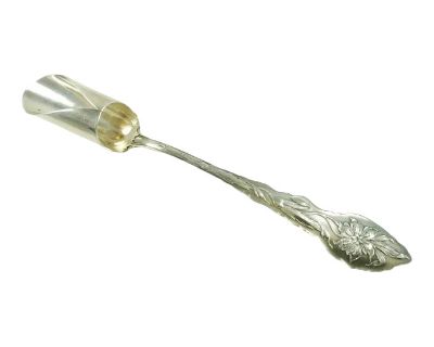 Antique Unger Brothers Sterling Silver Art Nouveau Motifs Cheese Scoop