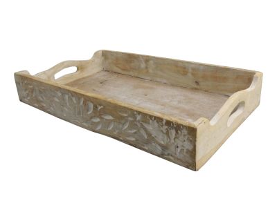 Indian Wood Carved Serving Tray