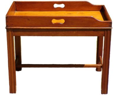 Antique Mahogany Butlers Tray Table Coffee Table Early American Rustic Farmhouse