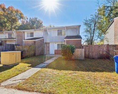 5607 Darby Close. Four bedroom townhome move in ready! Privacy fence recently installed for the large backyard! Brinks security system installed if tenant wishes to establish service. Home has been professionally cleaned for new resident. Large kitchen and dining area! Washer and Dryer in home. No pets allowed in home. Conveniently situated near the Coast Guard base, Churchland Park, and Inters...