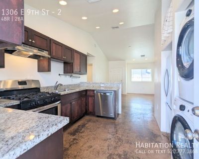 1306 E 9th St. ********We only accept applications at habitationrentals.com. Fyi, apps are transferrable between all active listings from Habitation Realty for up to 30 days, so you need to only apply once!!!******** *****Flexible lease terms!! (Fyi, this unit is already pre-leased for 2026-2027.)***** Awesome location within walking distance to U of A. Just 2 blocks from the Rec Center and Cam...