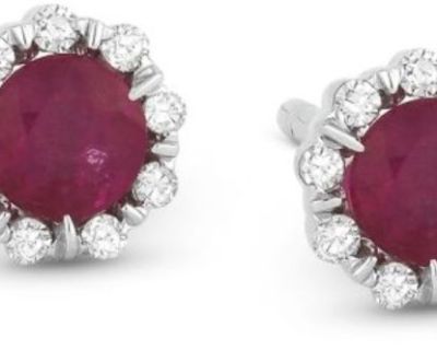 New!  Ruby & Diamond Earrings!  Layaway!