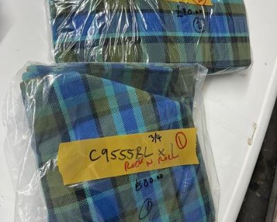 Volkswagen bus westfalia blue plaid new covers