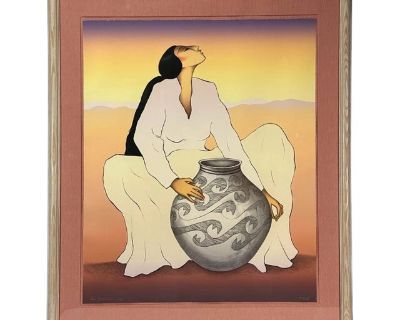 1990s R. C. Gorman "Salina" Signed and Numbered Lithograph Framed 49.5'' X 42.5''