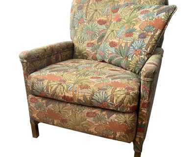 1980s Vintage Upholstered BarcaLounger by Ethan Allen