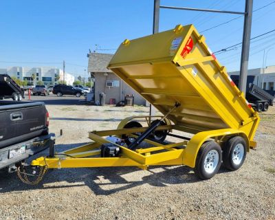 10x2 Dump Trailer Yellow