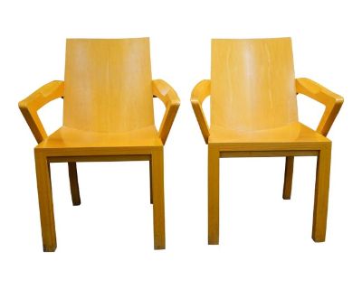 Pair of Dakota Jackson Style Library Arm Chairs