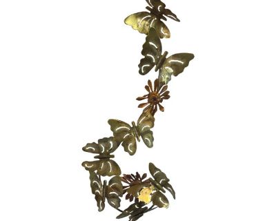 Vintage Jere Style Metal Brutalist Butterfly Wall Art
