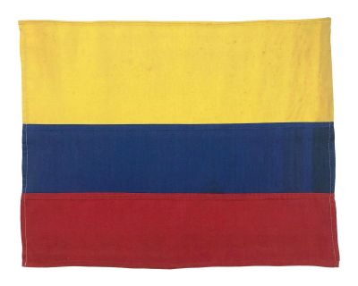 Mini Vintage Handmade Flag of Colombia