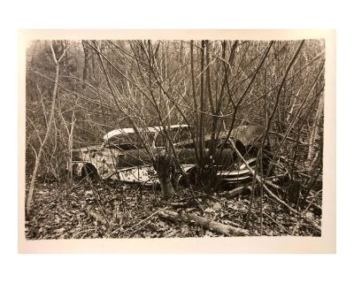 Nona HatayVintage Silver Gelatin Old Car Wreck Photographer Nona Hatay