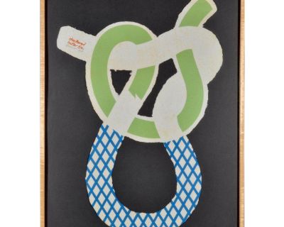 1970s Vintage Laurence Barker 'Checkered Halter Tie' Framed Artist Proof Print