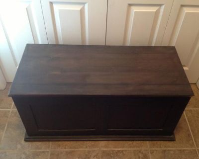 Real wood storage bench