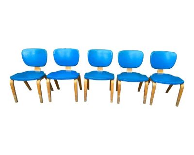 1950's American Mid-Century Thonet Style Bent Wood Side Chair - Set of 5