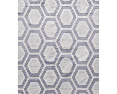 Modern Pure Bamboo Silk Hand Knotted Area Rug - 9' X 12'