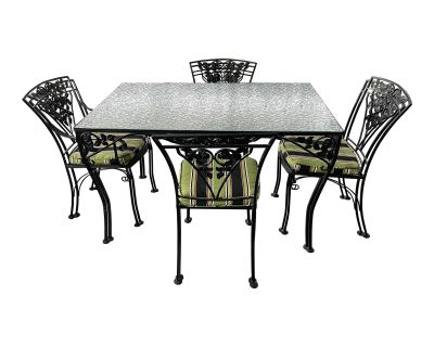 Salterini Patio Dining Set Table & 4 Chairs 1950's Redone