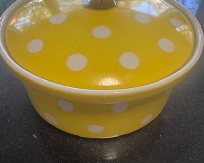 Vintage Fitz & Floyd Polka Dots Covered Butter Dish