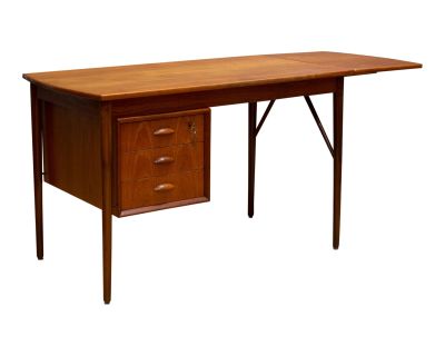 Mid-Century Arne Vodder Drop Leaf Teak Extendable Desk C.1960