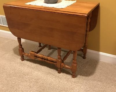 Antique Solid Maple Drop Leaf Table