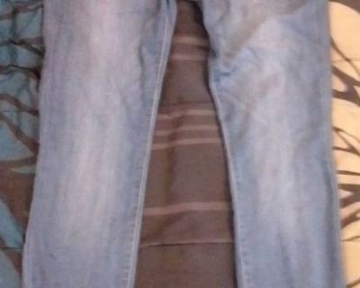 Mid rise cropped skinny jeans Large