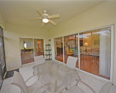 The covered and screened lanai is the perfect place to enjoy the great view.