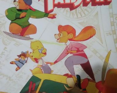 (2) Disney Tail Spin “Take off” print posters depicting the following 4 charters for sale.
. Baloo von Bruinwald XIII
. Kit Cloudkicker
. Rebecca Cunningham
. Molly Cunningham
Image Height:15.5" (39.37 cm)
Image Width:12.0" (30.48 cm)
Height:17.0" (43.18 cm)
Width:13.0" (33.02 cm)
Features: Limited Edition(50) 
Artist Grace Kum
Light fold in the center of both prints and not framed.
(3) Arron B...