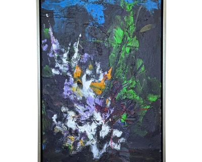 Floral Abstract by Beverly Myers Modern Painter, School of Wolf Kahn