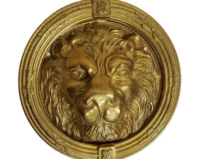 Vintage Brass Lion Door Knocker