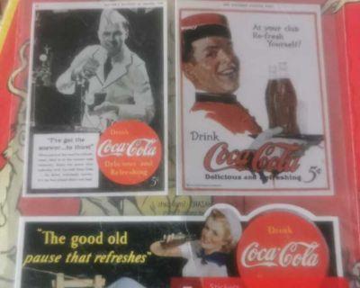 Vintage original coca cola stickers