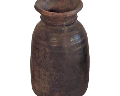 Vintage Teak Wood Oil Pot