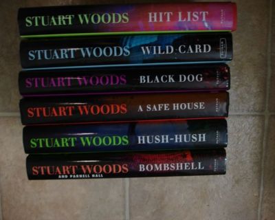 STUART WOODS 6  HARDBACK BOOKS !