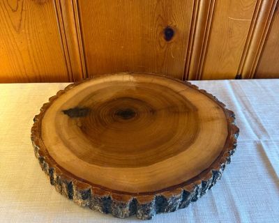 Tree Board with Bark Sides (Charcuterie, Cake Stand, Centerpiece, etc)