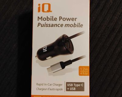 usb-c + b car charger