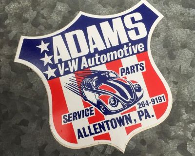 Adams VW Service Allentown, Pa Vintage Sticker