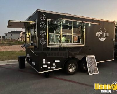 Turnkey Business - 2017 8.5' x 16' Mini Donut Concession Trailer with Fire Suppression System