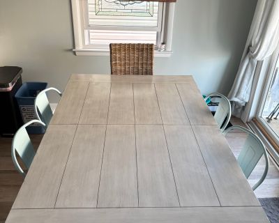 Rectangular Kitchen Table 66" x 42" x 30 " with 6 Chairs
