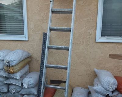 16’ Aluminum extension ladder (vintage)  $40